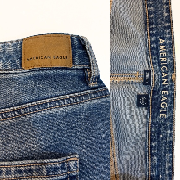 American Eagle Strigid Mom Jeans Medium Wash Size 12 - Picture 8 of 9